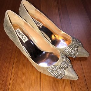 Badgley Mischka embellished heels.